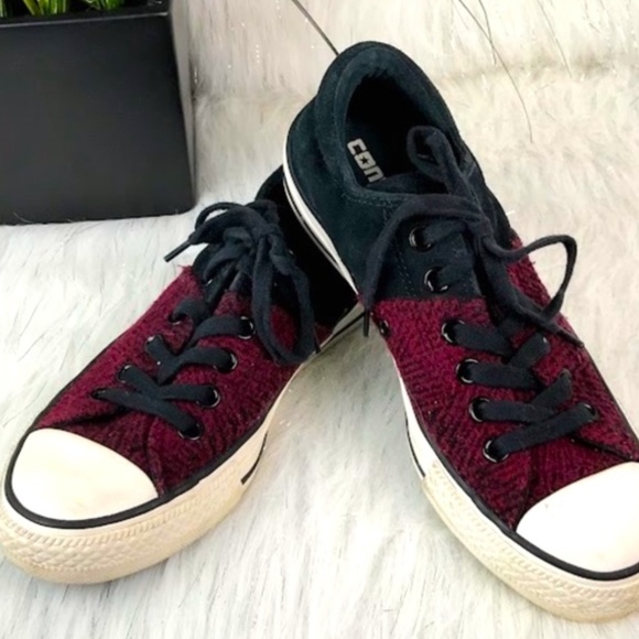 Converse Shoes - Converse All Star Black Suede Canvas Wo. Size 7